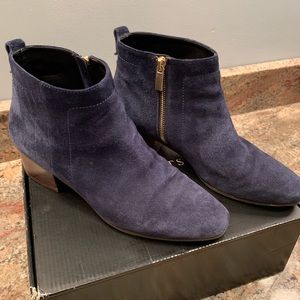 Gorgeous dark blue suede booties from Talbots!